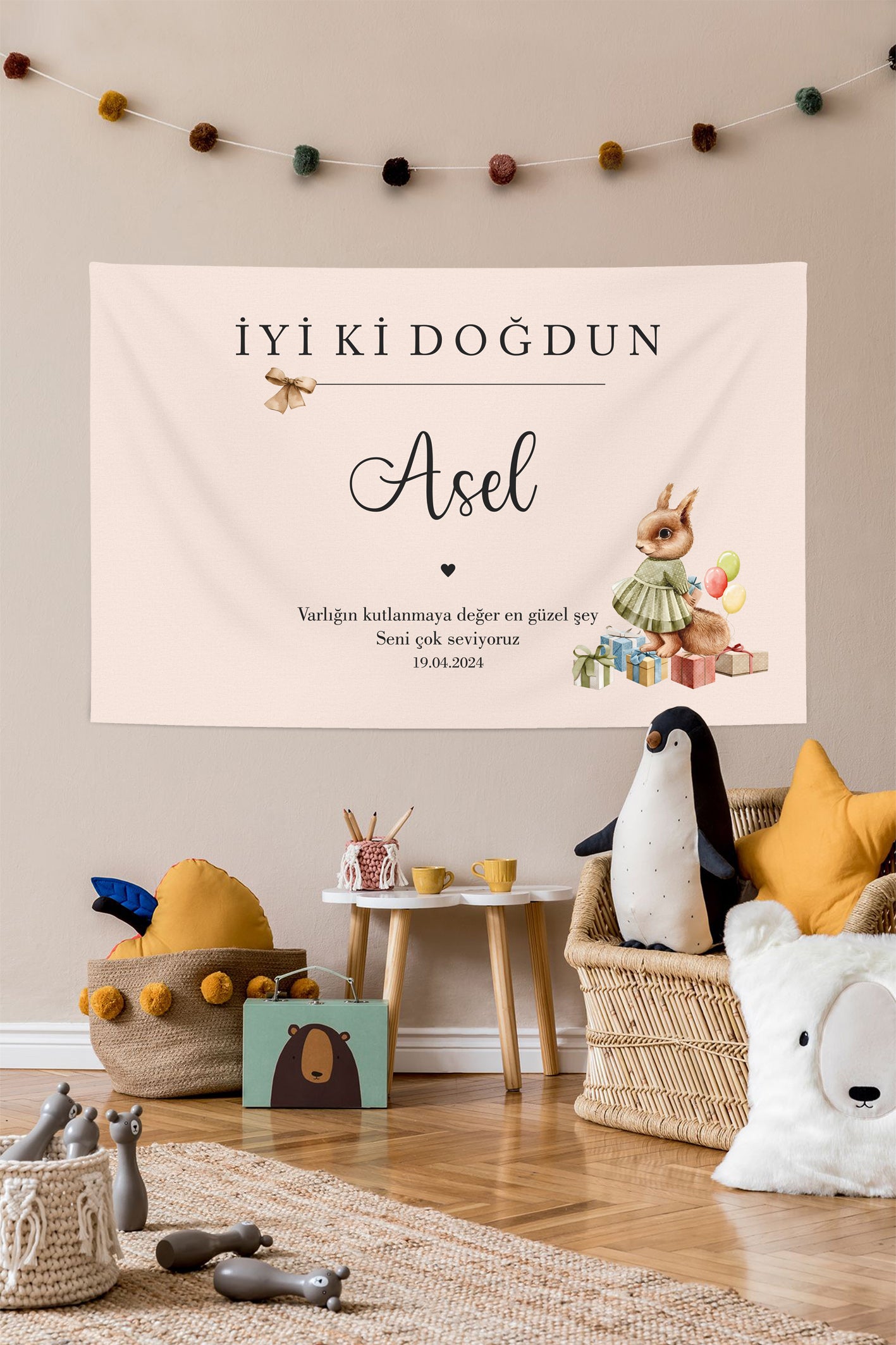 Kişiselleştirilebilir Doğum Günü Örtüsü (#62)