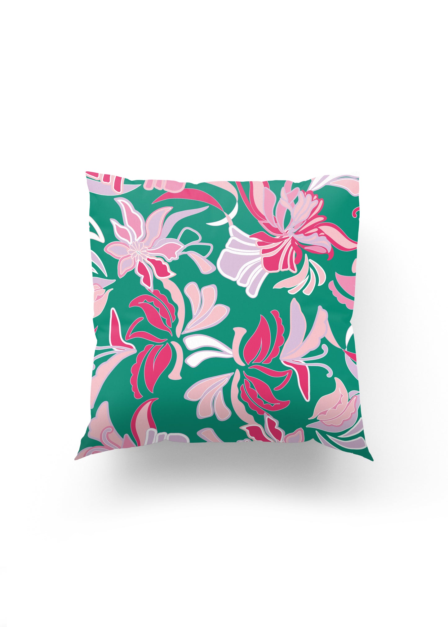 Tropikal Çiçek Desenli Enerjik Kırlent Kılıfı