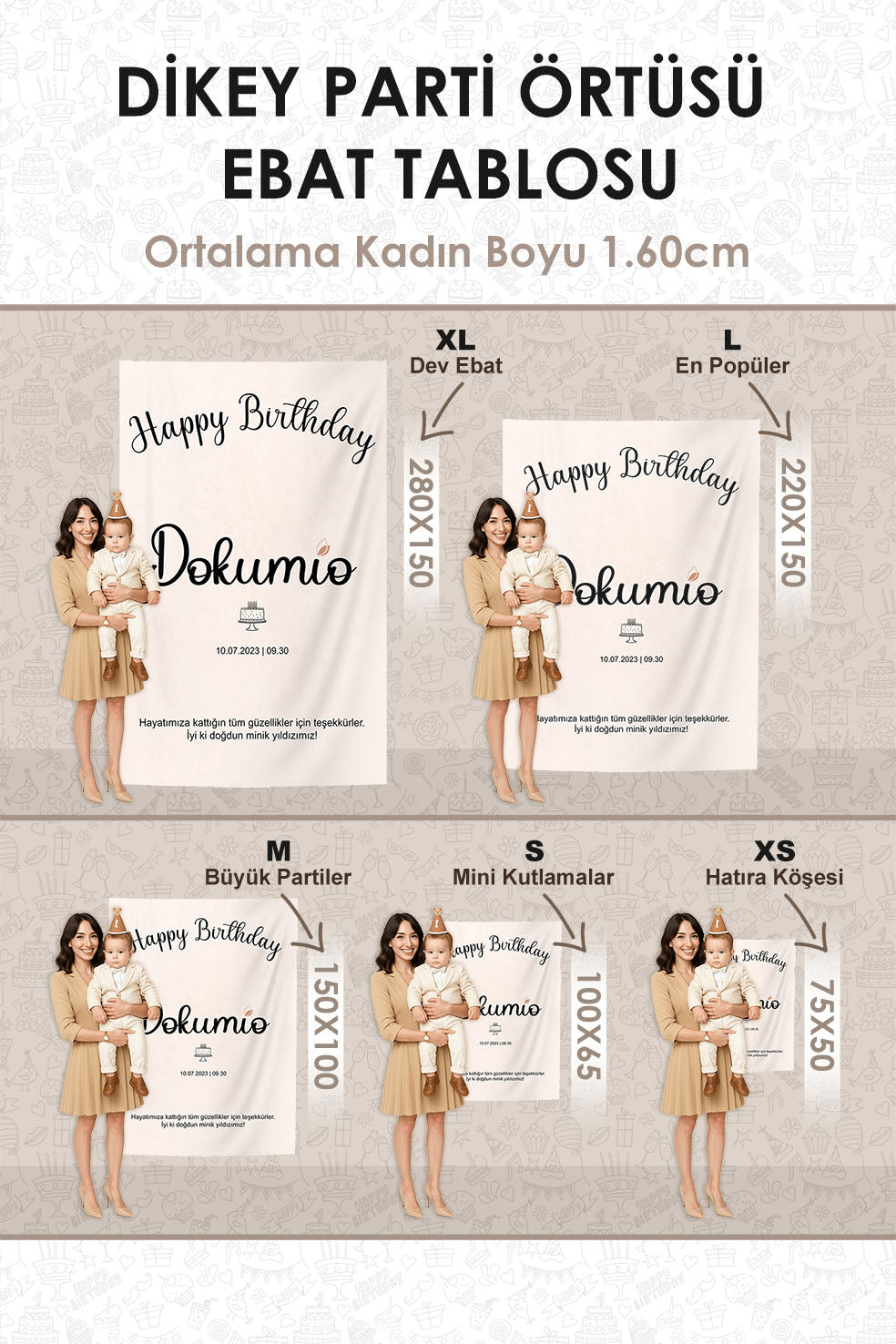 Düğün Törenine Özel Kişiselleştirilebilir Duvar Örtüsü (#30)