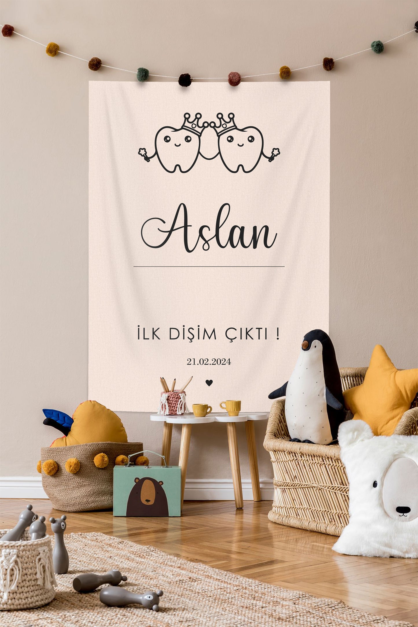 Diş Kutlama Gününe Özel Kişiselleştirilebilir Duvar Örtüsü (#29)