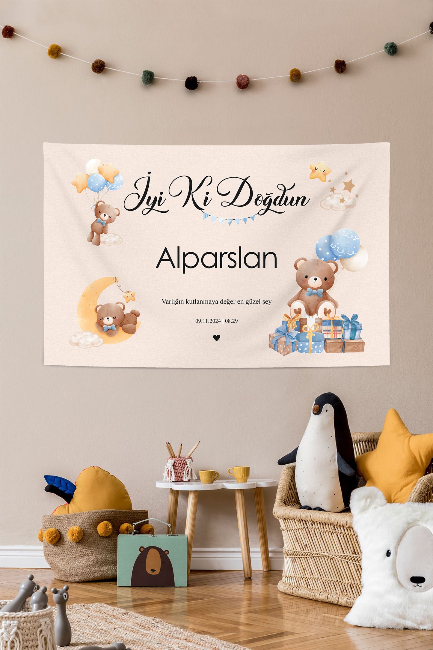 Kişiselleştirilebilir Doğum Günü Örtüsü (#120)