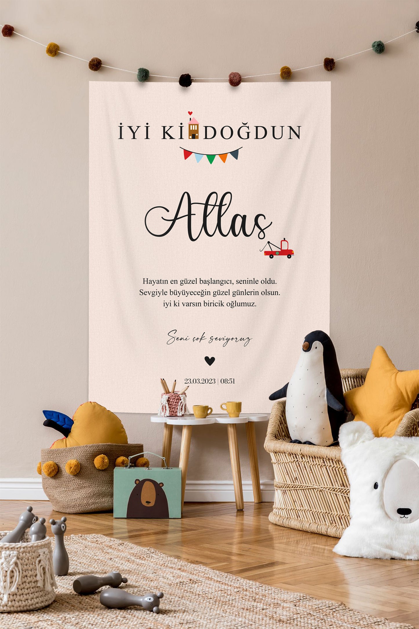 Kişiselleştirilebilir Doğum Günü Örtüsü (#68)