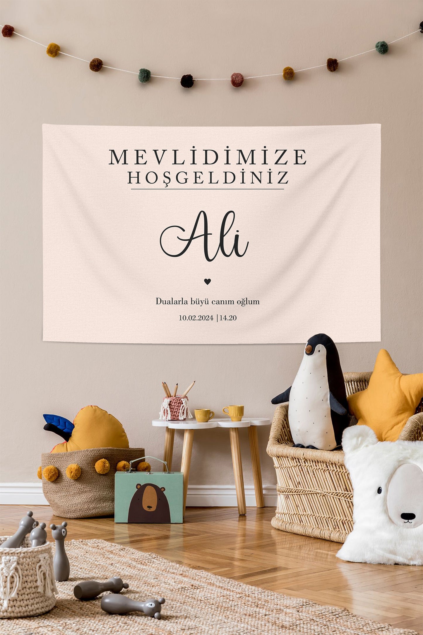 Kişiye Özel Mevlid Günü Duvar Örtüsü (#28)
