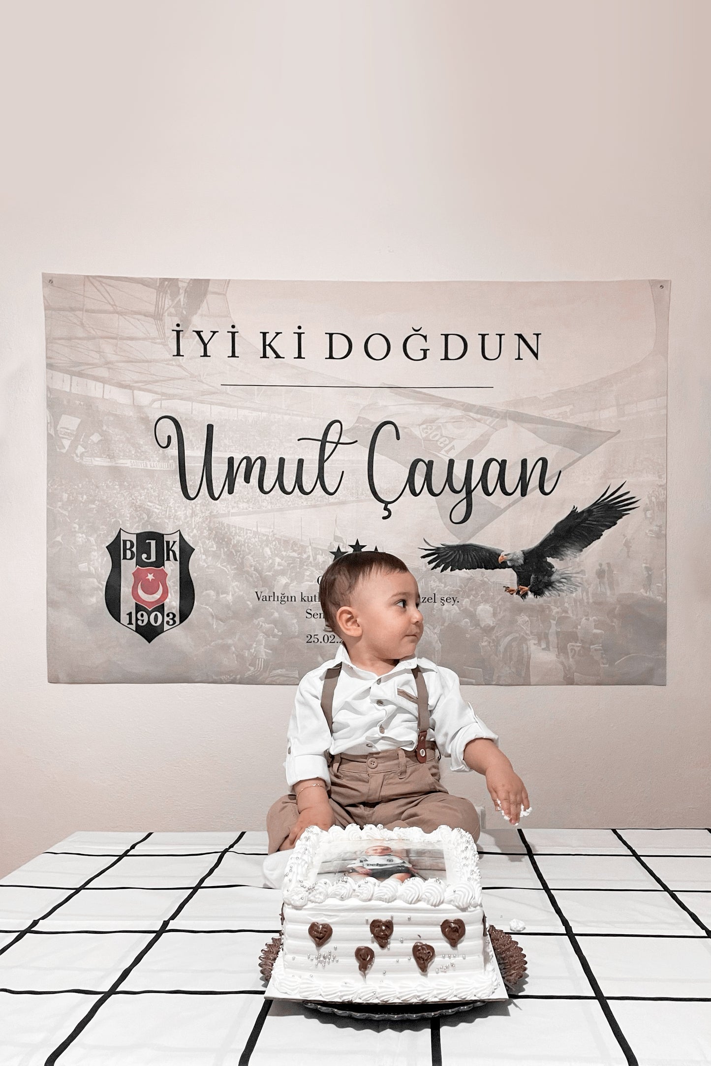Kişiselleştirilebilir Doğum Günü Örtüsü Beşiktaş (#52)