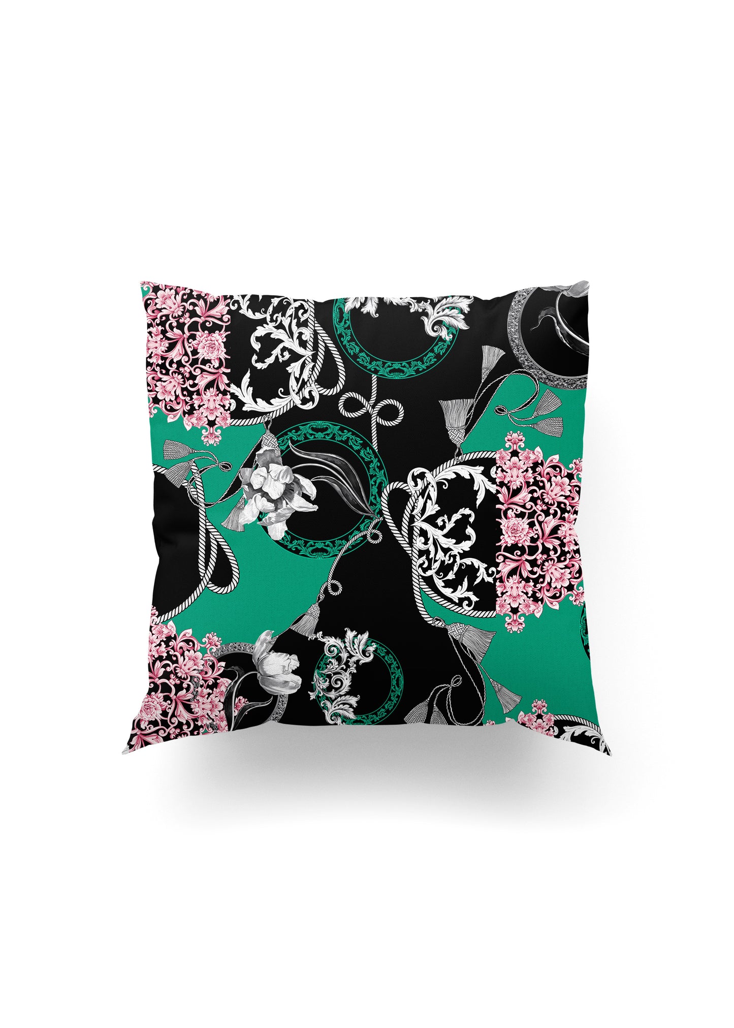 Barok Bahçesi Kırlent Kılıfı