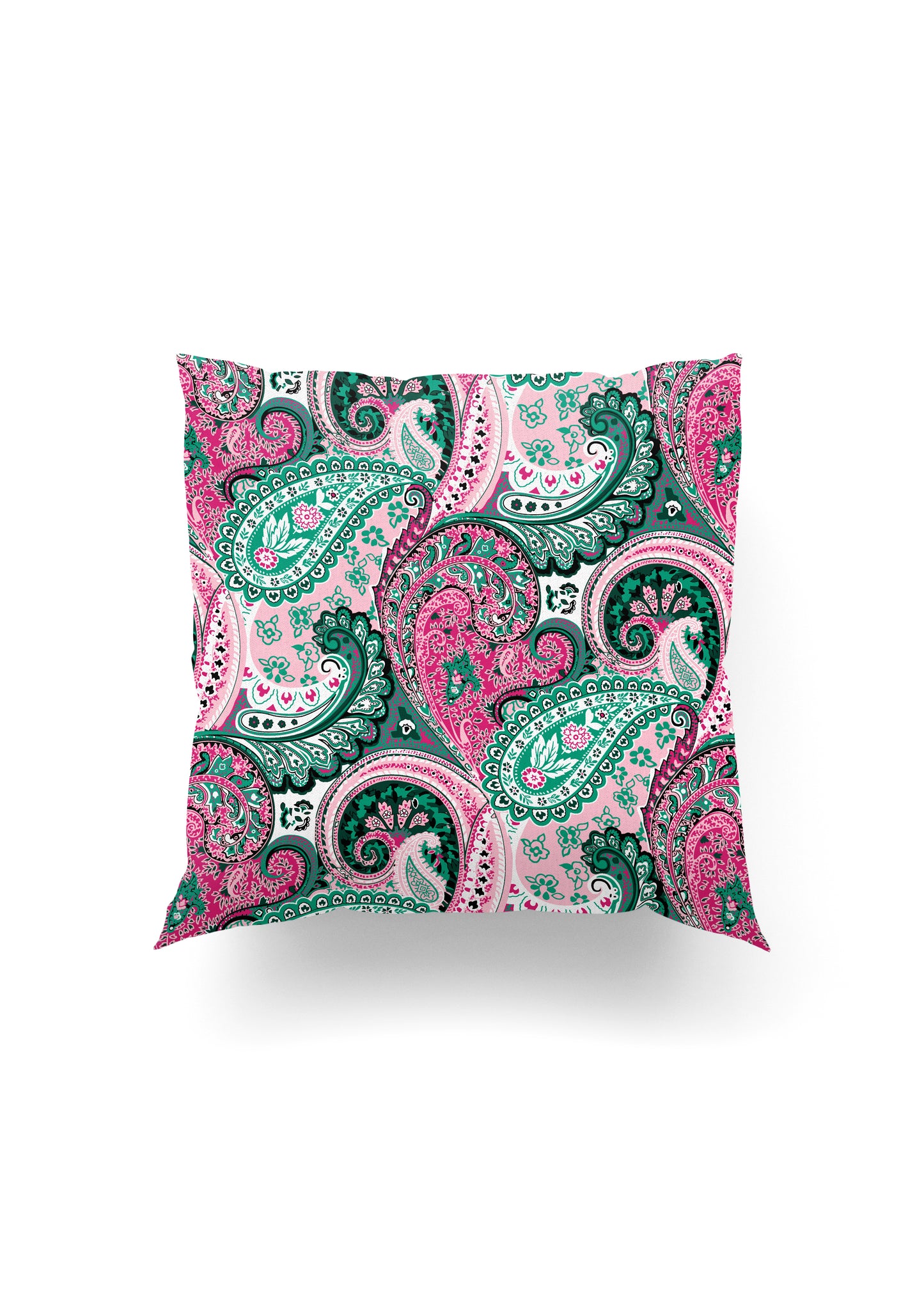 Oryantal Paisley Çiçek Kırlent Kılıfı