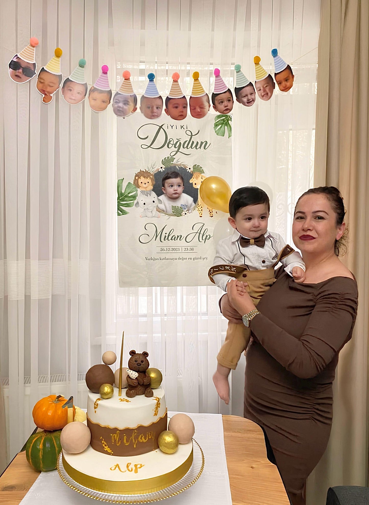 Kişiye Özel Fotoğraflı Doğum Günü Duvar Örtüsü (#22)