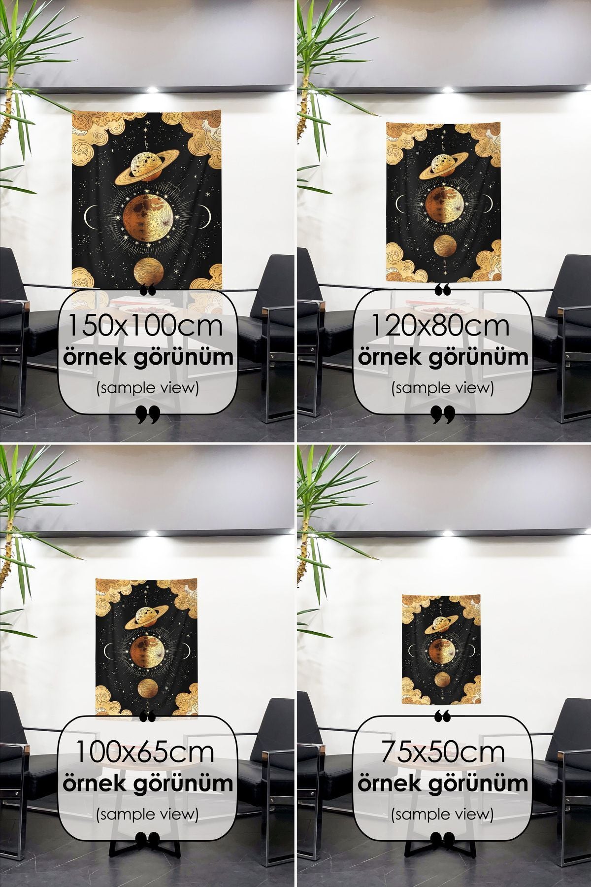 Uzayın Derinlikleri Saturn Ay ve Yıldızlar