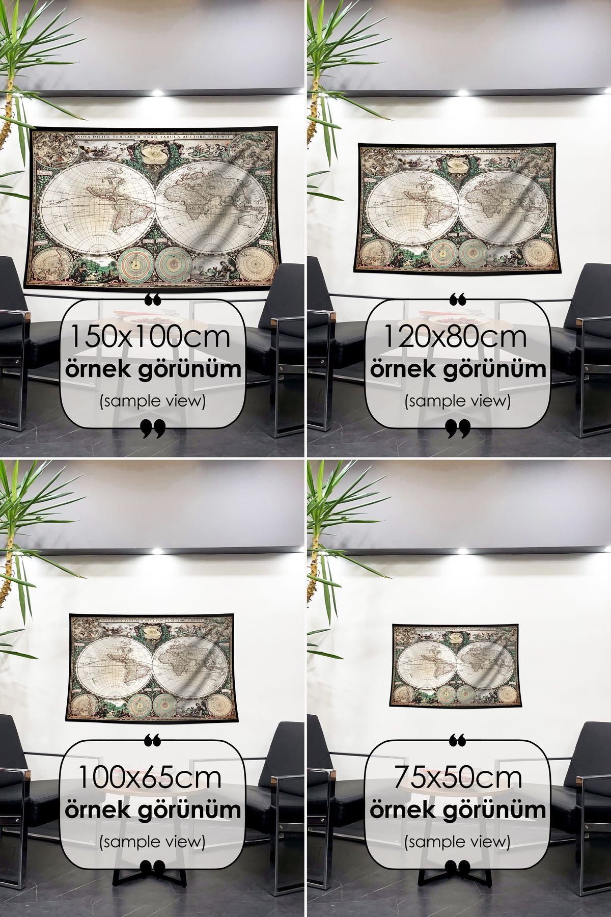 Antik Geçmişin Dokunuşlarıyla Bezeli Mistik Dünya Haritası