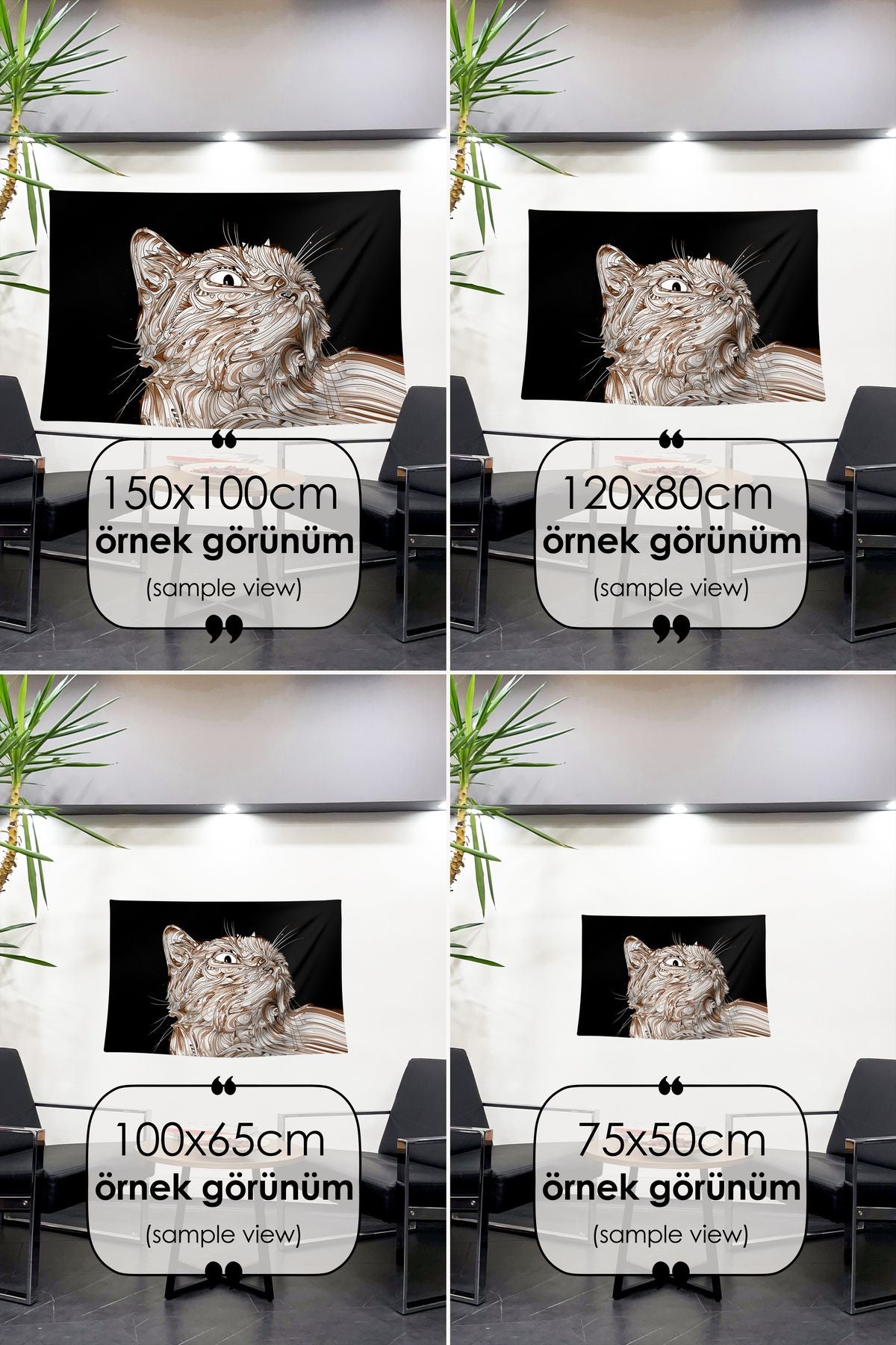 Sanat ve Gizem! Çizgi Sanatı Kedi