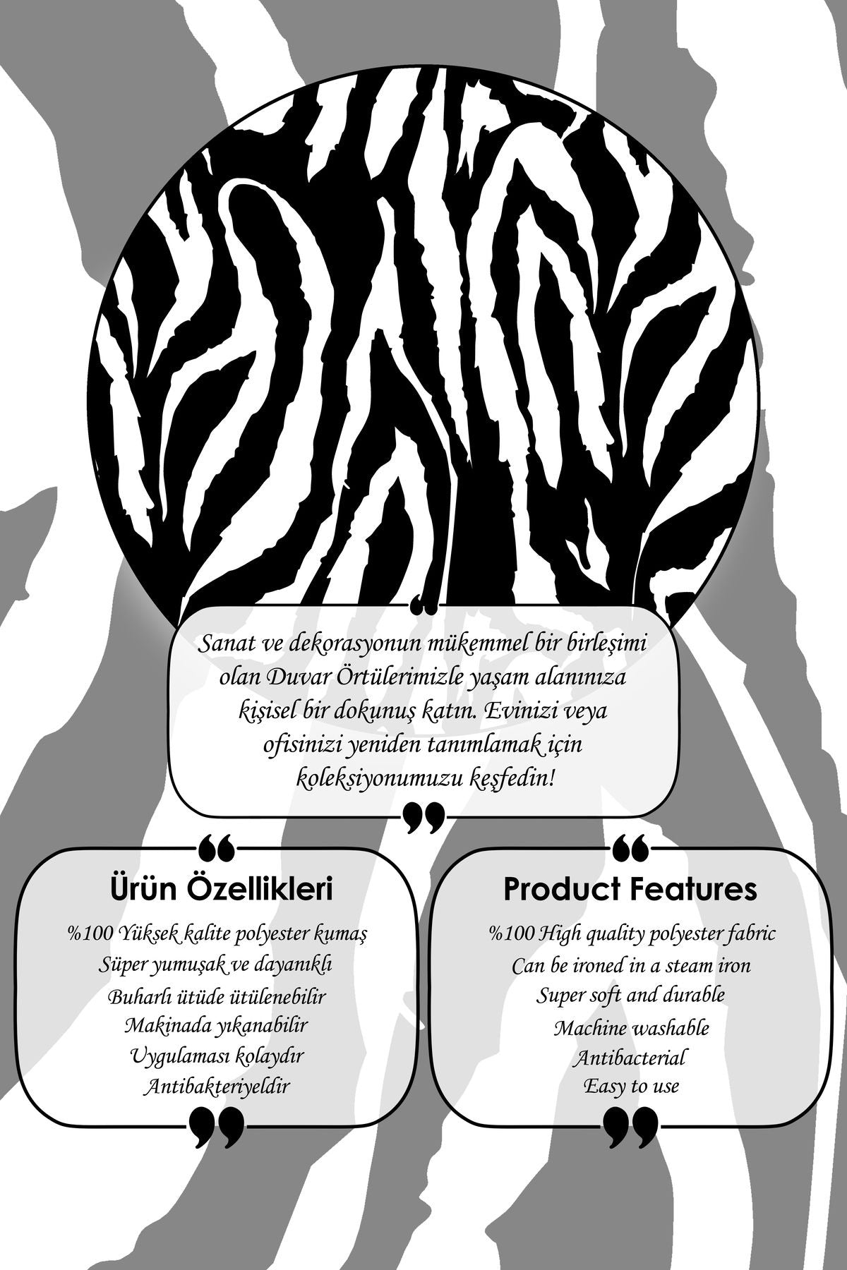 Siyah ve Beyazın Uyumu: Zebra Desenli
