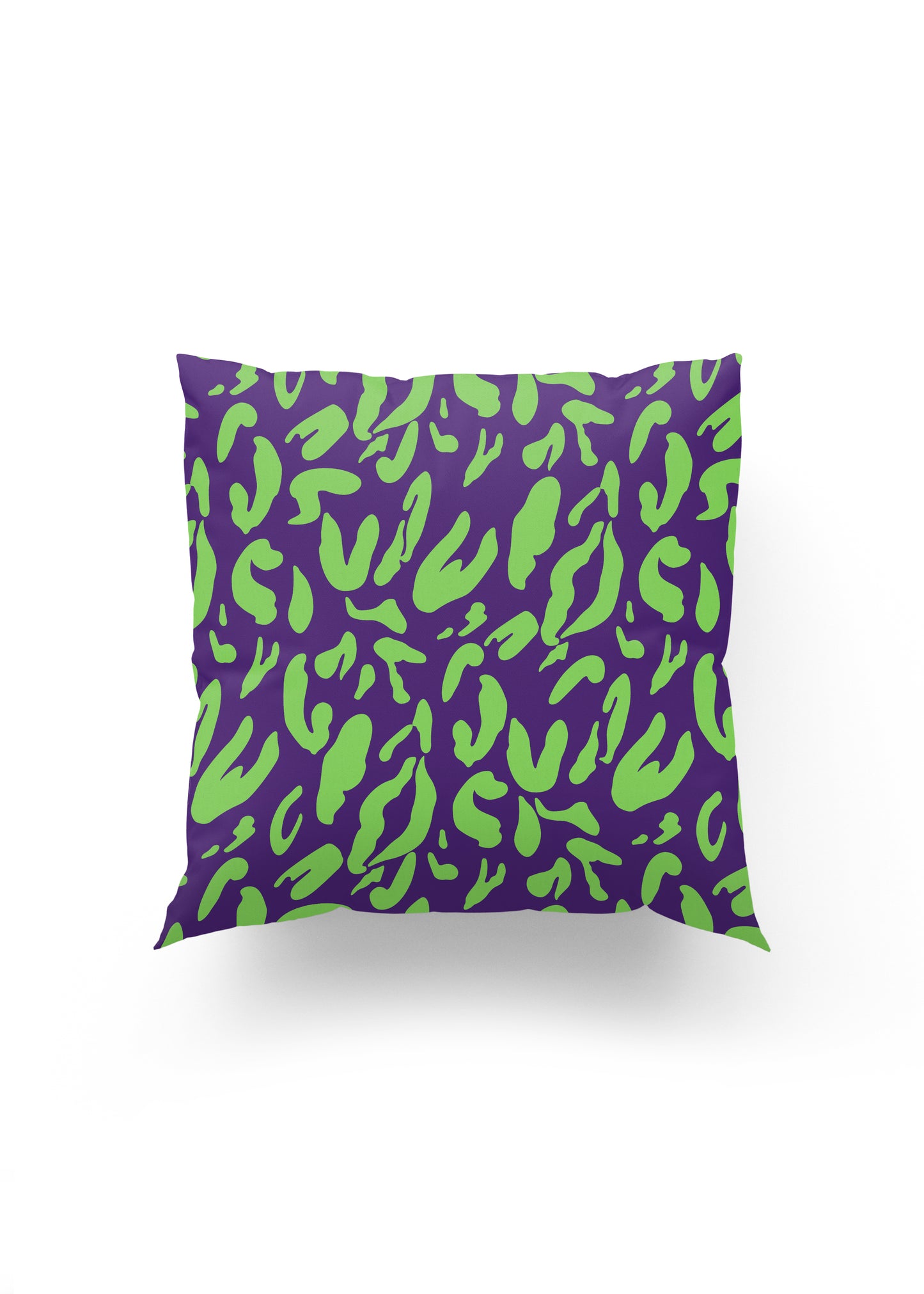 NeoLeopard – Yeşil & Mor Sanatsal Kırlent Kılıfı