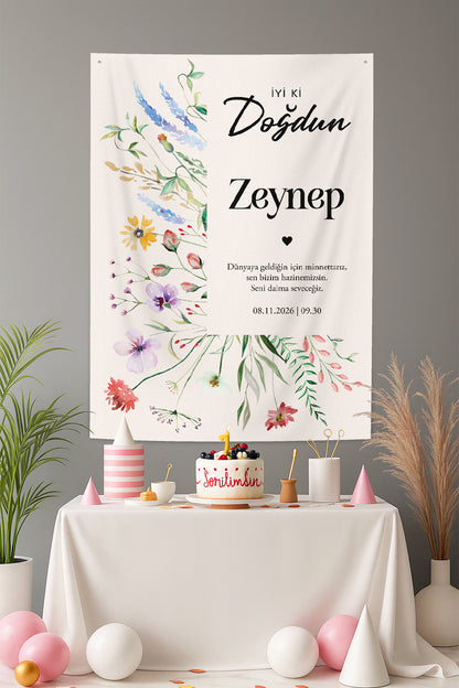 Kişiselleştirilebilir Doğum Günü Örtüsü (#264)