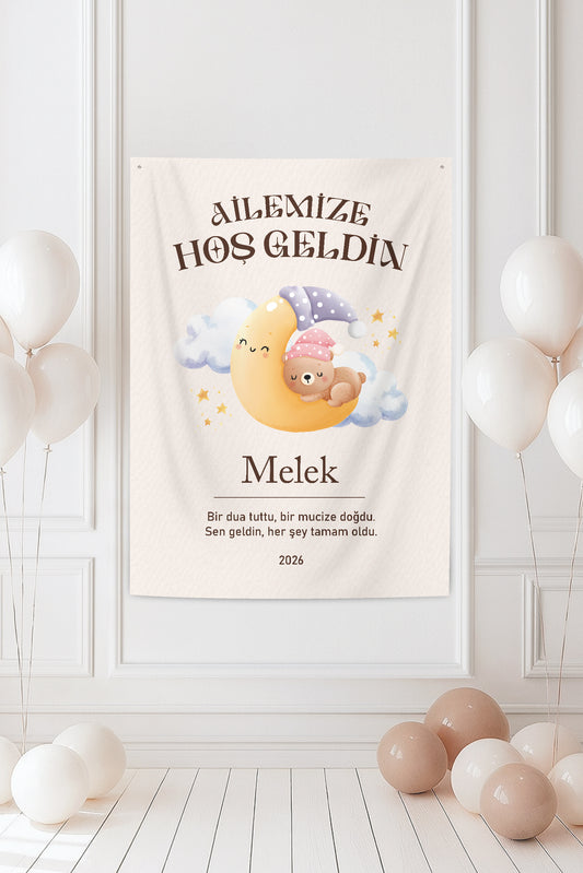 Kişiselleştirilebilir Baby Shower Günü Örtüsü (#275)