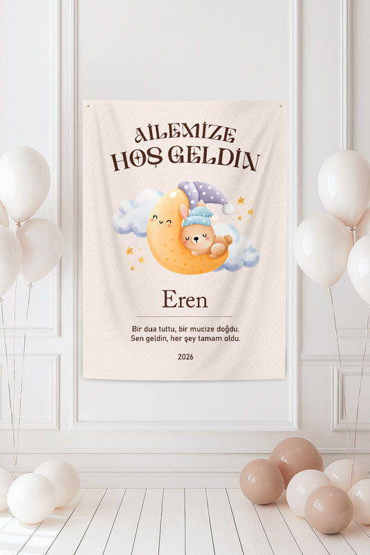 Kişiselleştirilebilir Baby Shower Günü Örtüsü (#276)
