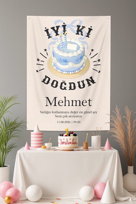 Kişiselleştirilebilir Doğum Günü Örtüsü (#285)
