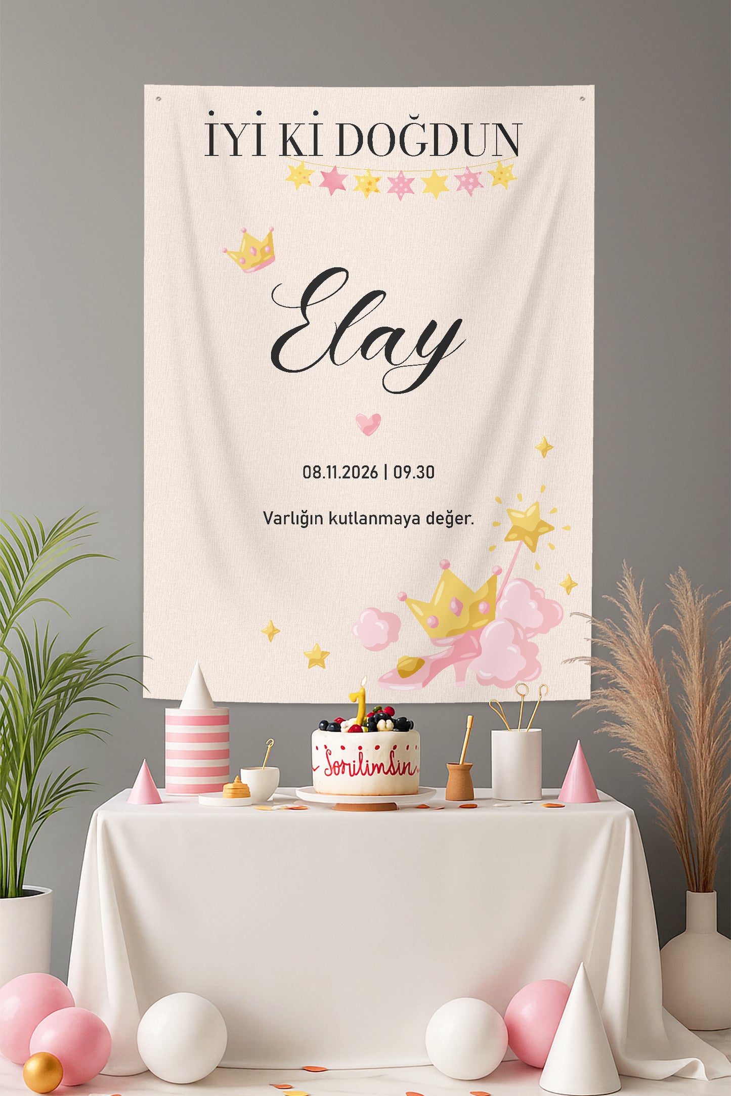 Kişiselleştirilebilir Doğum Günü Örtüsü (#261)