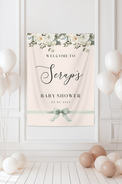 Kişiselleştirilebilir Baby Shower Günü Örtüsü (#175)