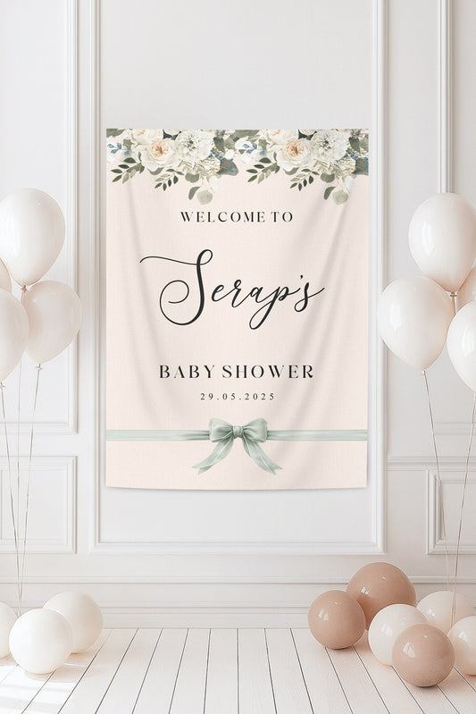 Kişiselleştirilebilir Baby Shower Günü Örtüsü (#175)