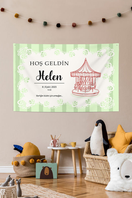 Kişiselleştirilebilir Baby Shower Günü Örtüsü (#194)