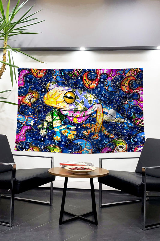 Renklerin Dansı: Psikedelik Rüya ve Sevimli Kurbağa