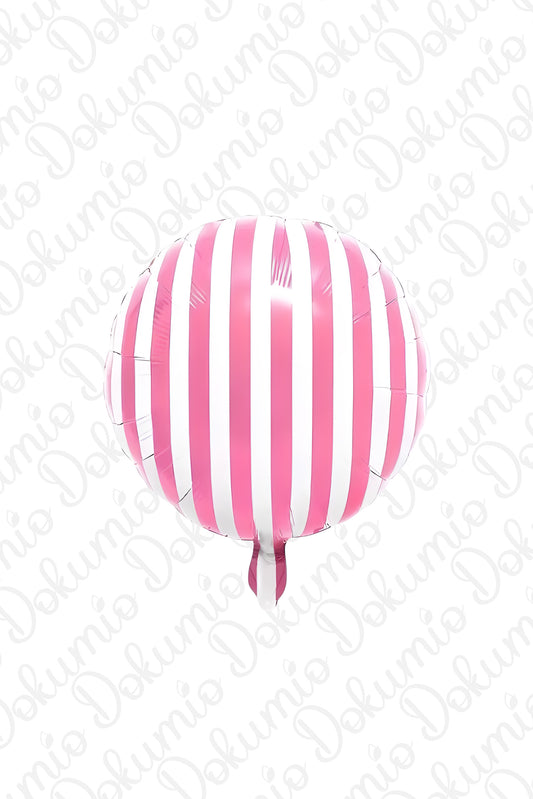Yuvarlak Pembe Beyaz Folyo Balon (#BAL059)
