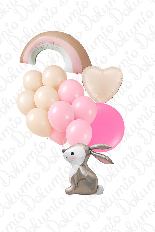 Süslü Tavşan 14 Parça Balon Seti (#BAL003)