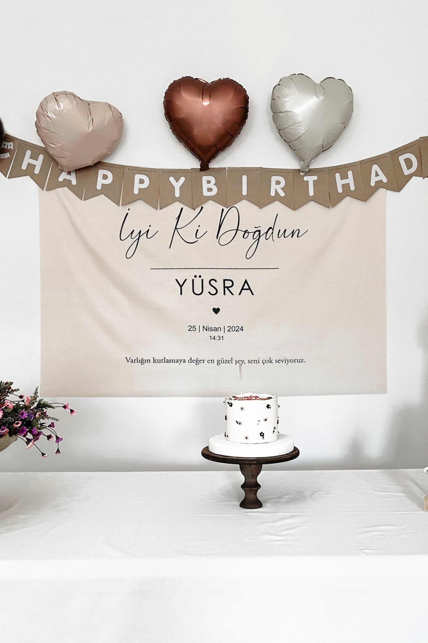 Kişiselleştirilebilir Doğum Günü Örtüsü (#47)