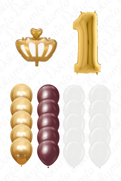 Gold Taç Konsept 22 Parça Balon Seti (#BAL008)