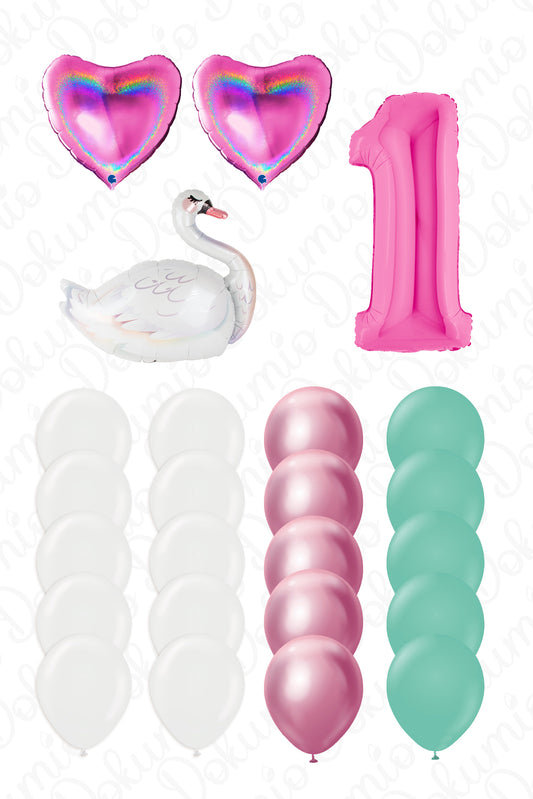 Kuğu Temalı Balon Demeti 24 Parça Balon Seti (#BAL009)