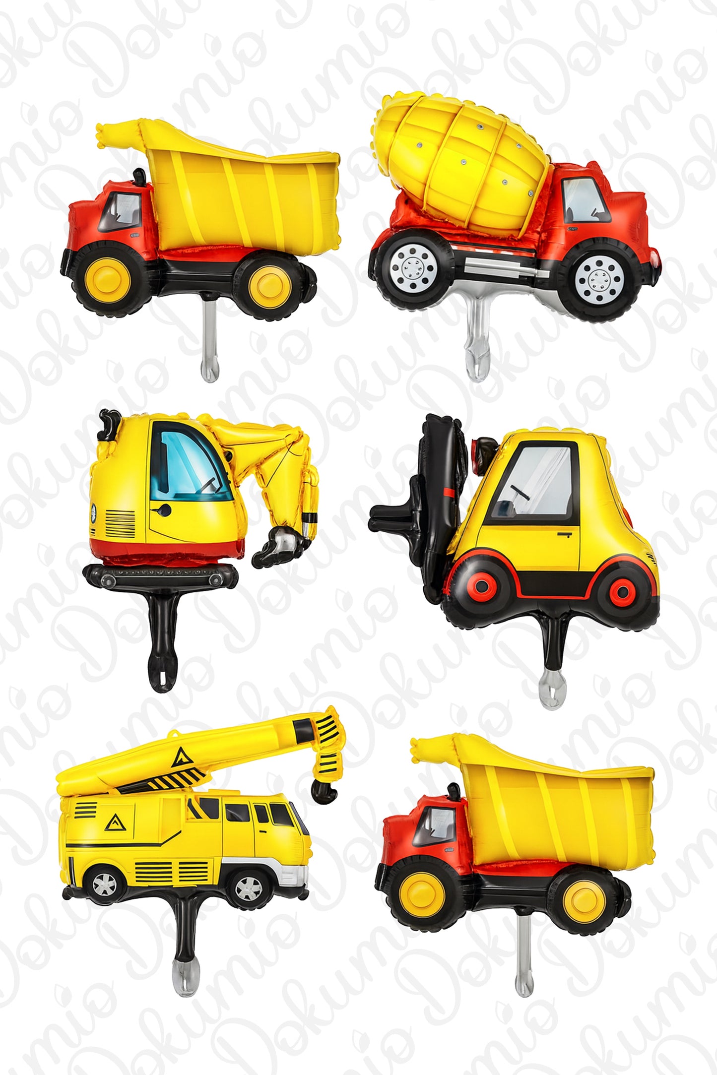 İnşaat Araçları 6’lı Folyo Balon Seti (#BAL030)