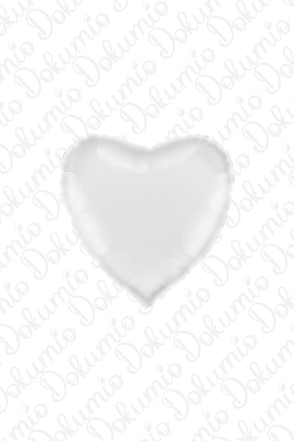 Beyaz Kalp Folyo Balon ( 45cm ) 18"