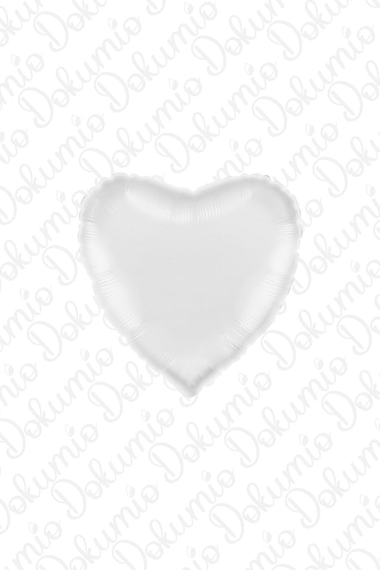 Beyaz Kalp Folyo Balon ( 45cm ) 18"