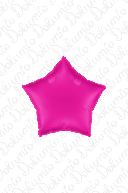 Fuşya Yıldız Folyo Balon ( 45cm ) 18"