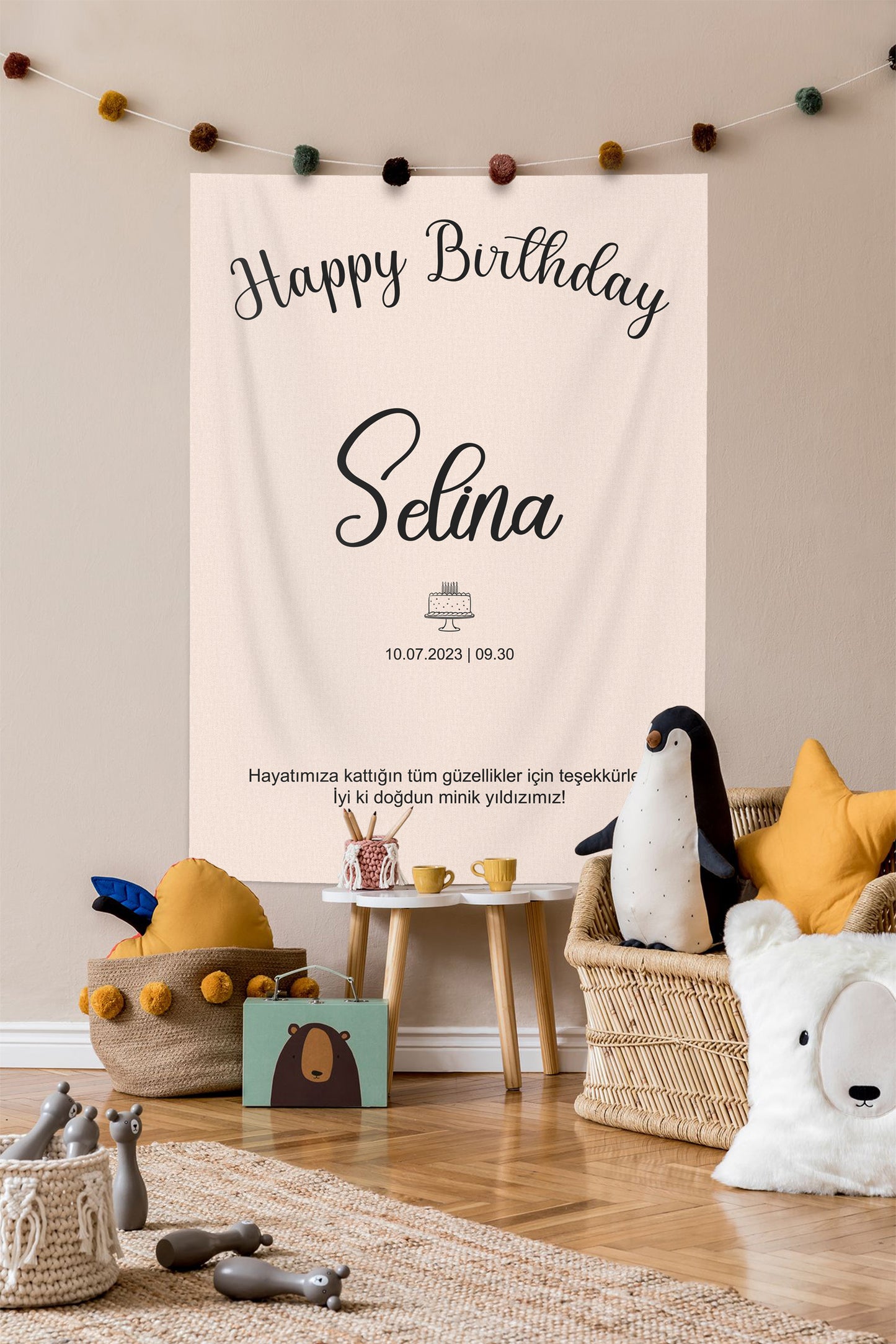 Kişiselleştirilebilir Doğum Günü Örtüsü (#16)