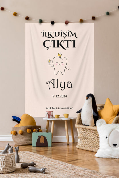 Diş Kutlama Gününe Özel Kişiselleştirilebilir Duvar Örtüsü (#77)