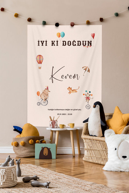 Kişiselleştirilebilir Doğum Günü Örtüsü (#66)