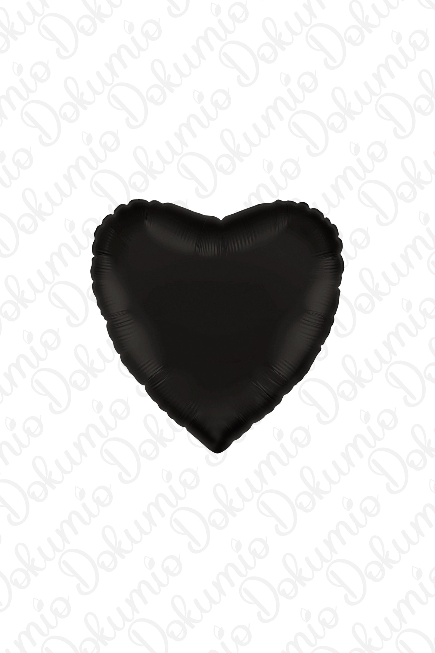 Siyah Kalp Folyo Balon ( 45cm ) 18"