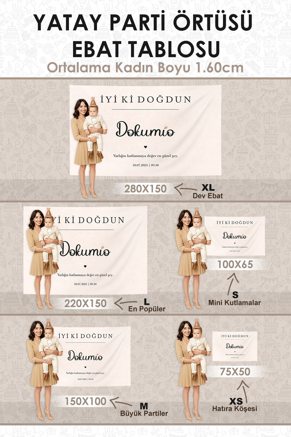 Kişiselleştirilebilir Doğum Günü Örtüsü (#111)