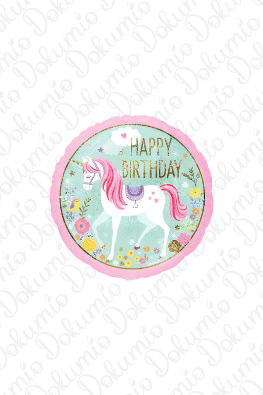Yuvarlak Unicorn Folyo Balon (#114)
