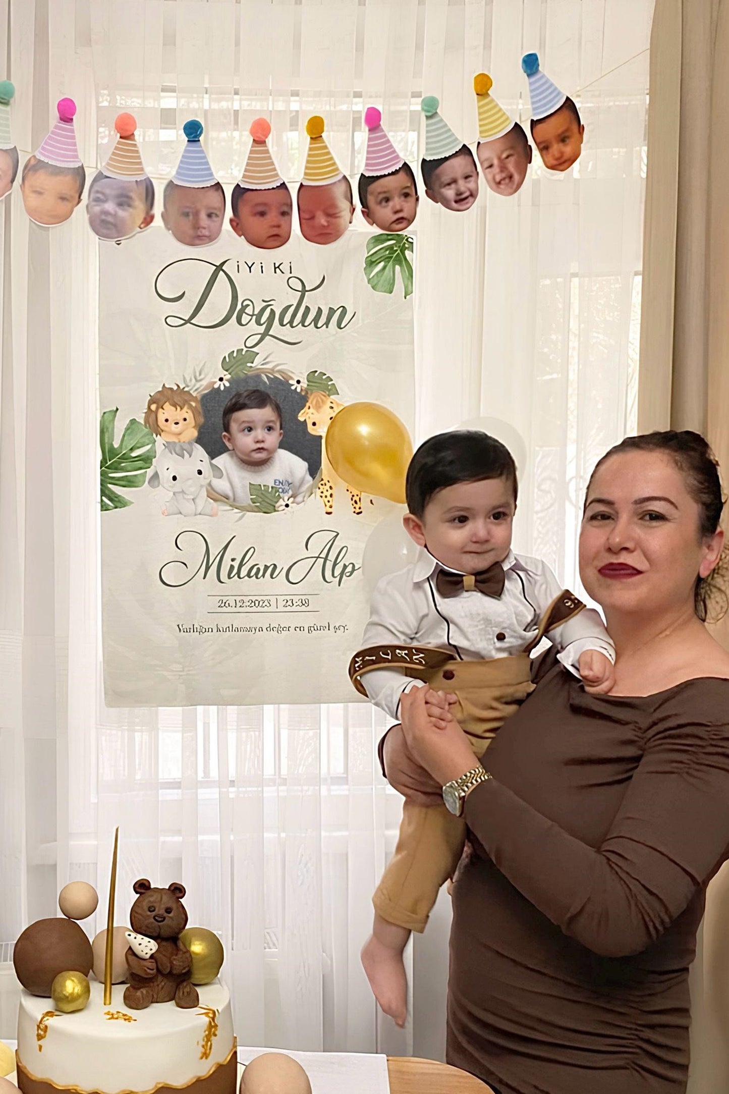 Kişiye Özel Fotoğraflı Doğum Günü Duvar Örtüsü (#22)