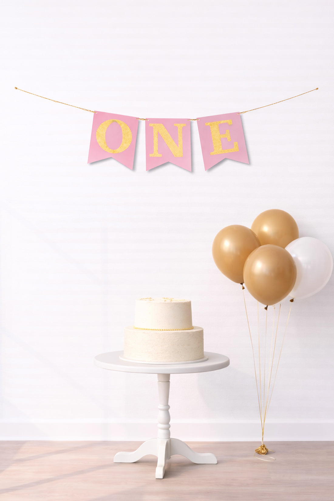 One Pembe/Altın Karton Flama (#FL028)