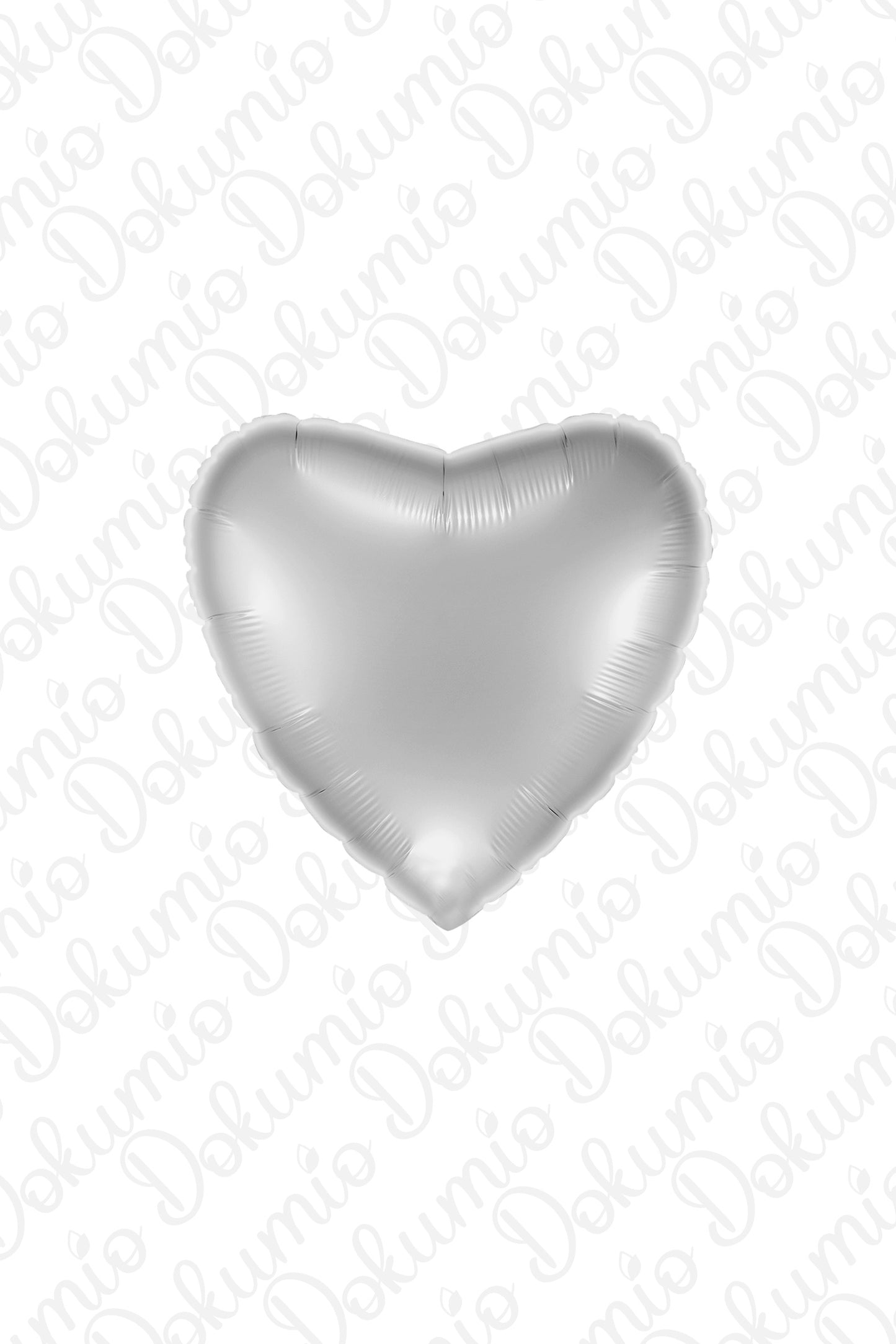 Gümüş Gri Kalp Folyo Balon ( 45cm ) 18"