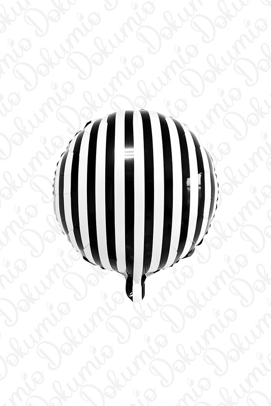 Yuvarlak Siyah Beyaz Folyo Balon (#BAL060)