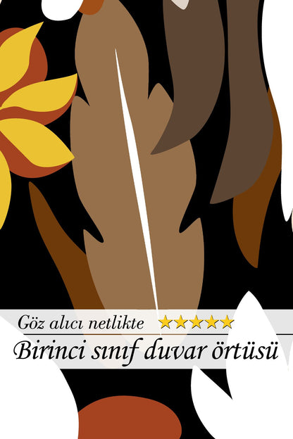 Vintage Yaprak Desenli