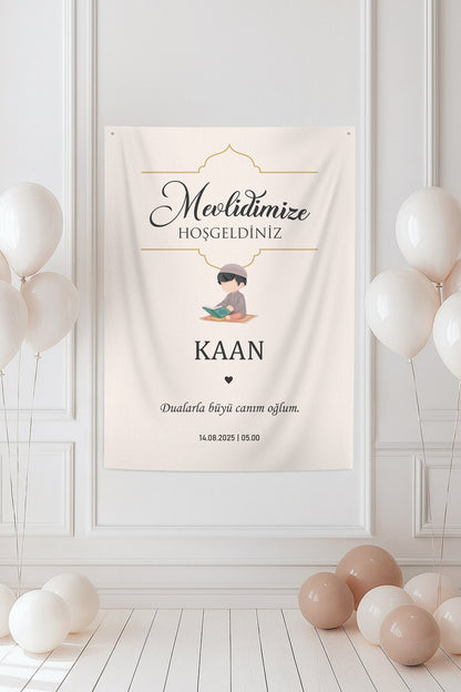 Kişiye Özel Mevlid Günü Duvar Örtüsü (#133)