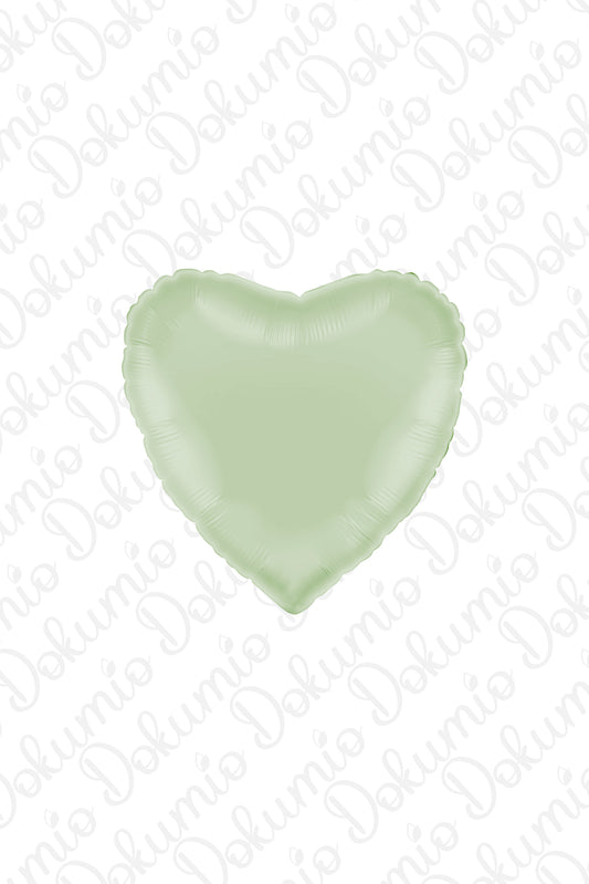 Retro Yeşil Kalp Folyo Balon ( 45cm ) 18"