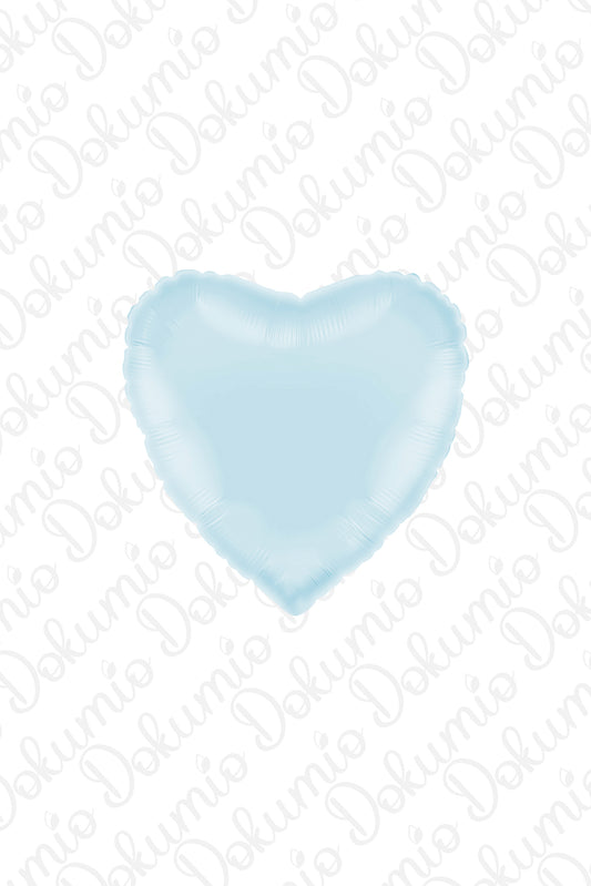 Retro Mavi Kalp Folyo Balon ( 45cm ) 18"