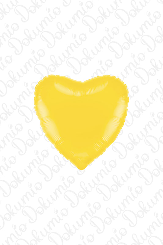 Sarı Kalp Folyo Balon ( 45cm ) 18"