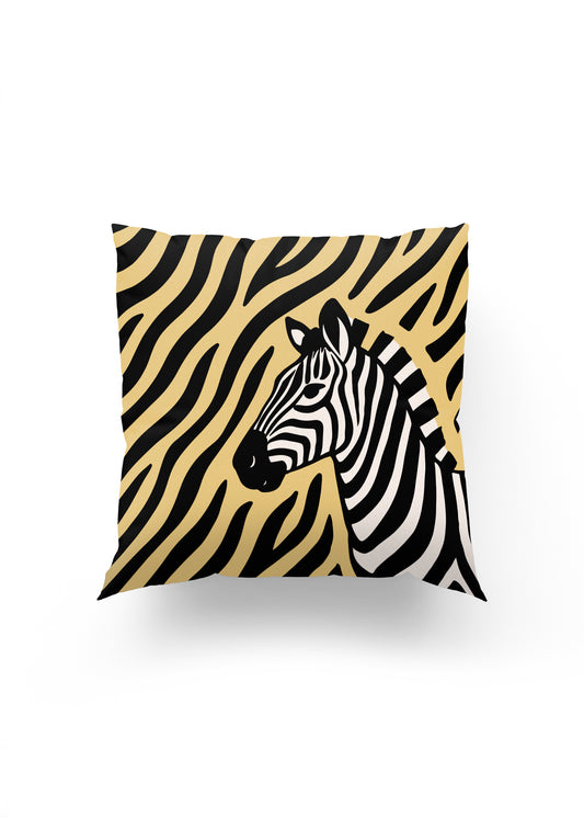 Afrika Esintili Şıklık: Zebra Figürlü Dekoratif Kırlent Kılıfı